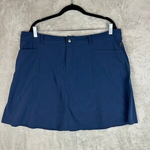 LL Bean Vista Camp Skort Navy Blue Hiking Active Skirt Womens 16 Reg 288936